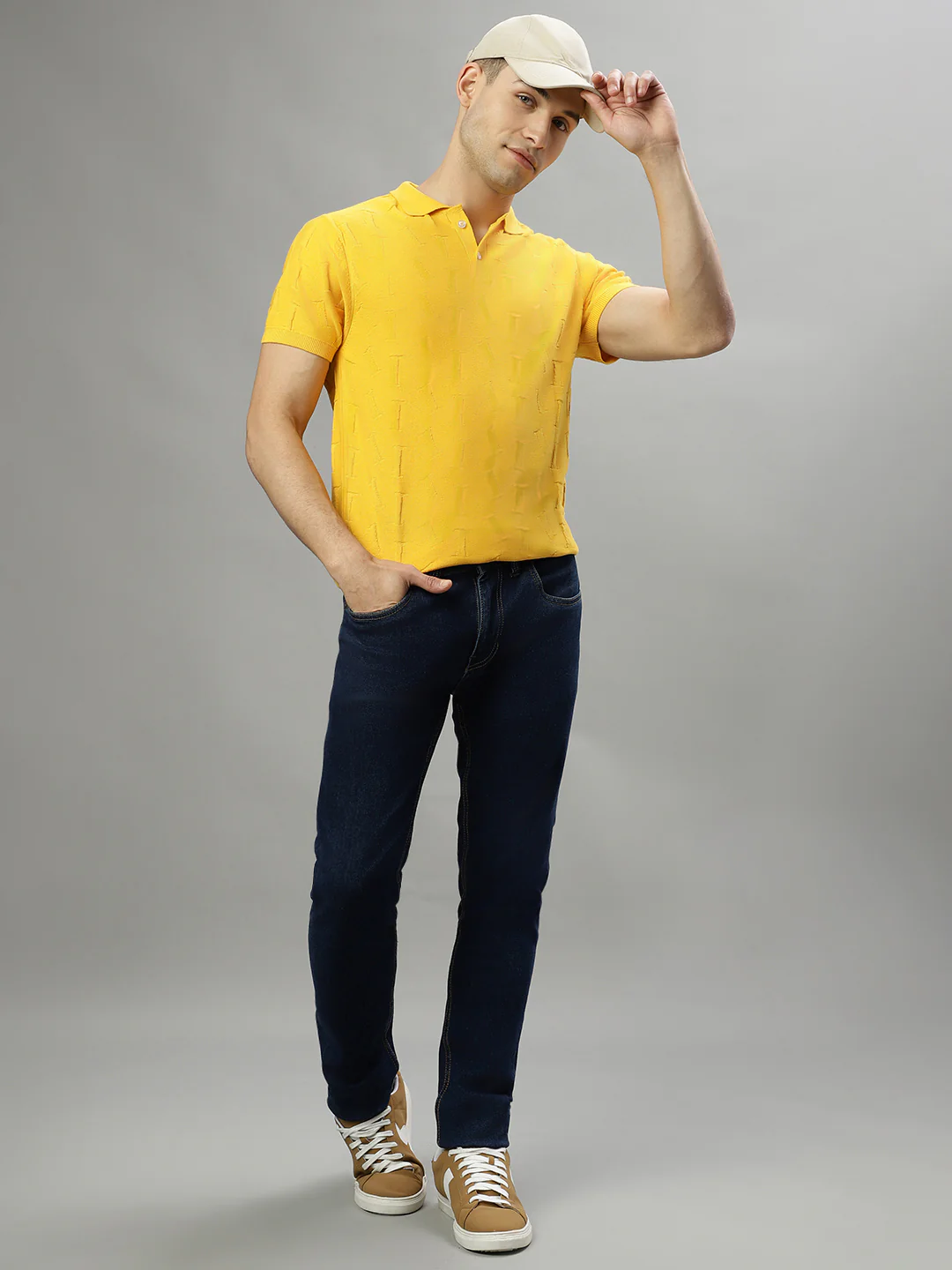 Iconic Yellow Logo Regular Fit Polo Tshirt - Image 5