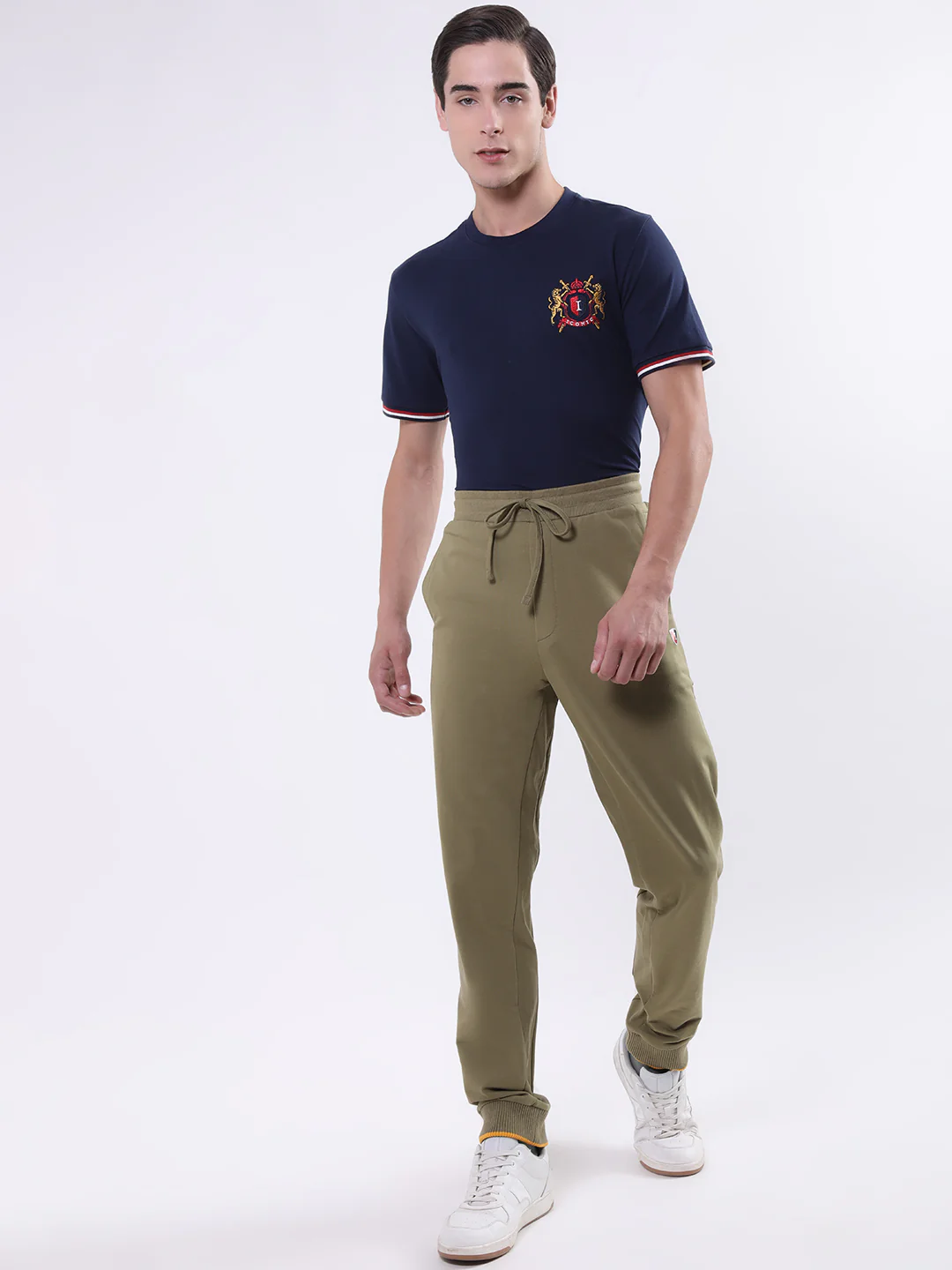 Iconic Men Olive Solid Regular Fit Sweatpant - Image 5
