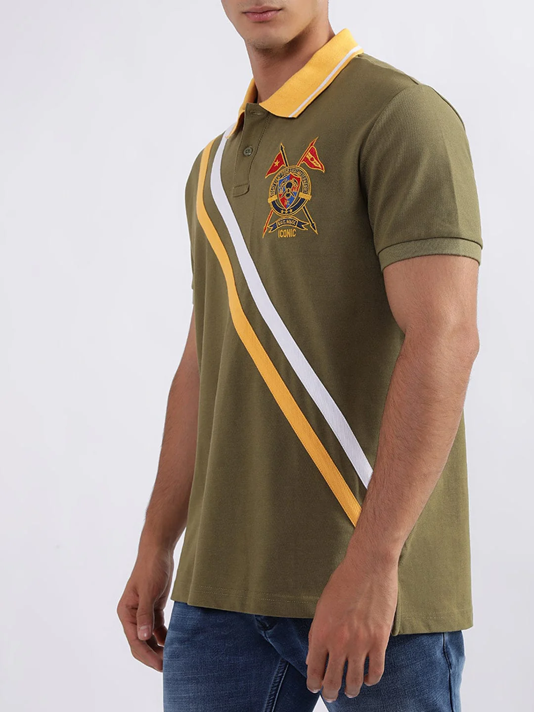 Iconic Men Green Polo Tshirt - Image 3