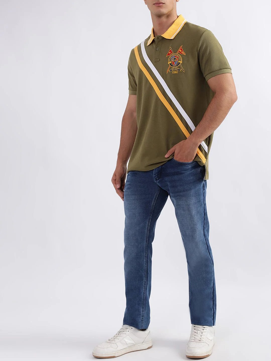 Iconic Men Green Polo Tshirt - Image 5