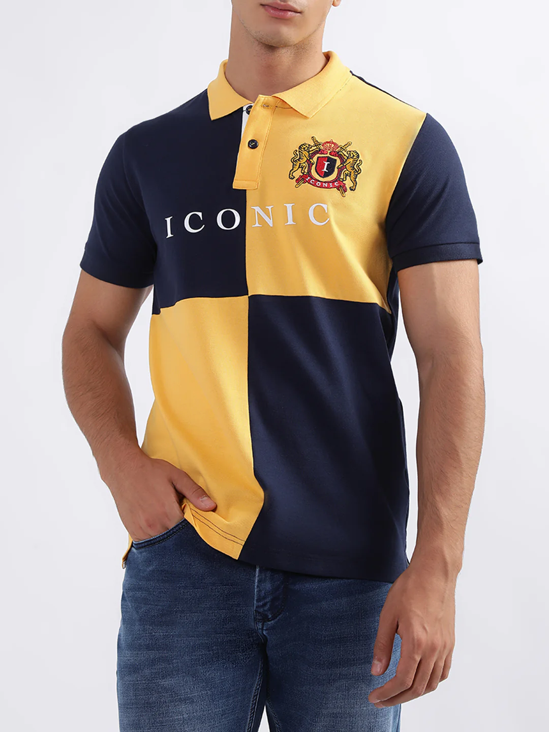 Iconic Navy Logo Regular Fit Polo Tshirt