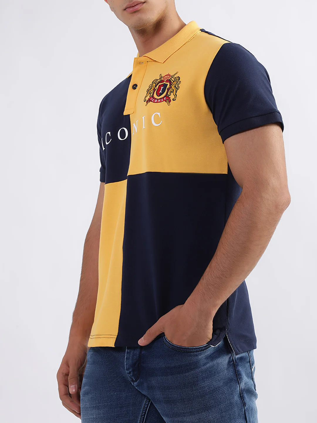 Iconic Navy Logo Regular Fit Polo Tshirt - Image 3