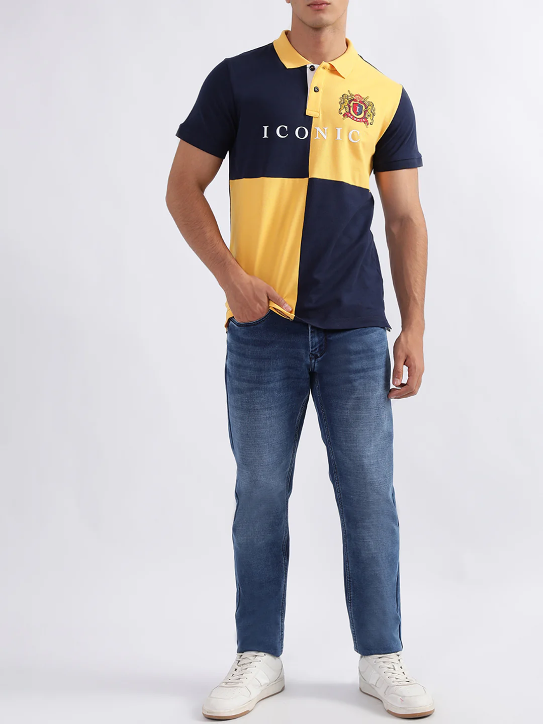 Iconic Navy Logo Regular Fit Polo Tshirt - Image 5