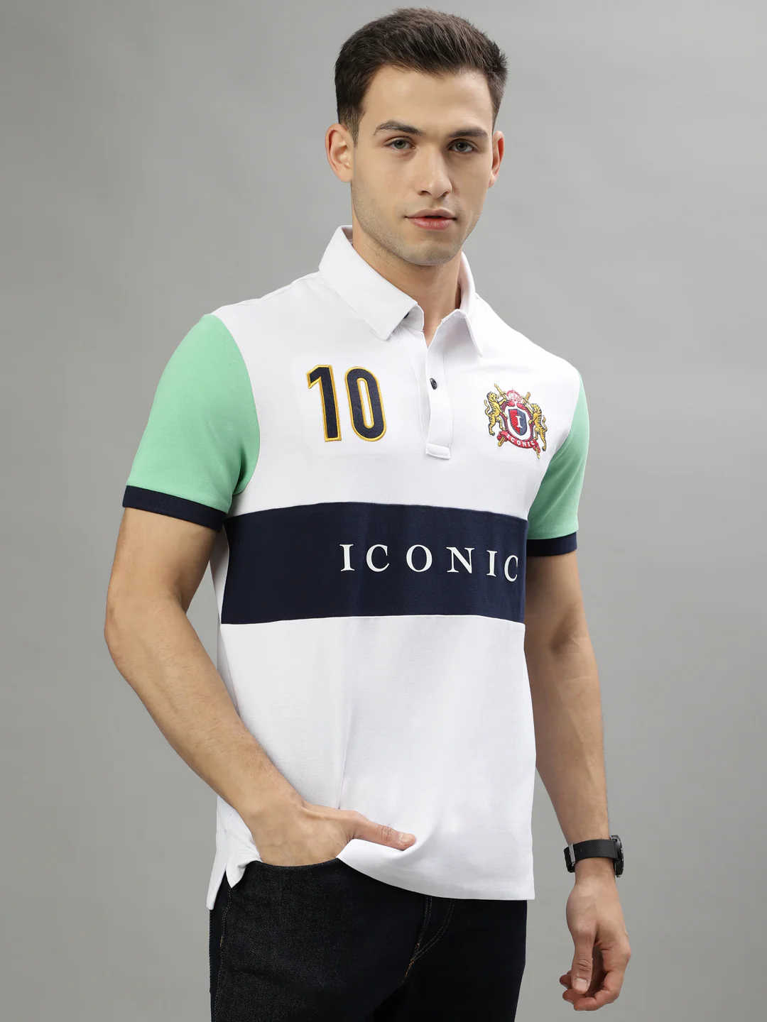 Iconic Multi Logo Regular Fit Polo Tshirt