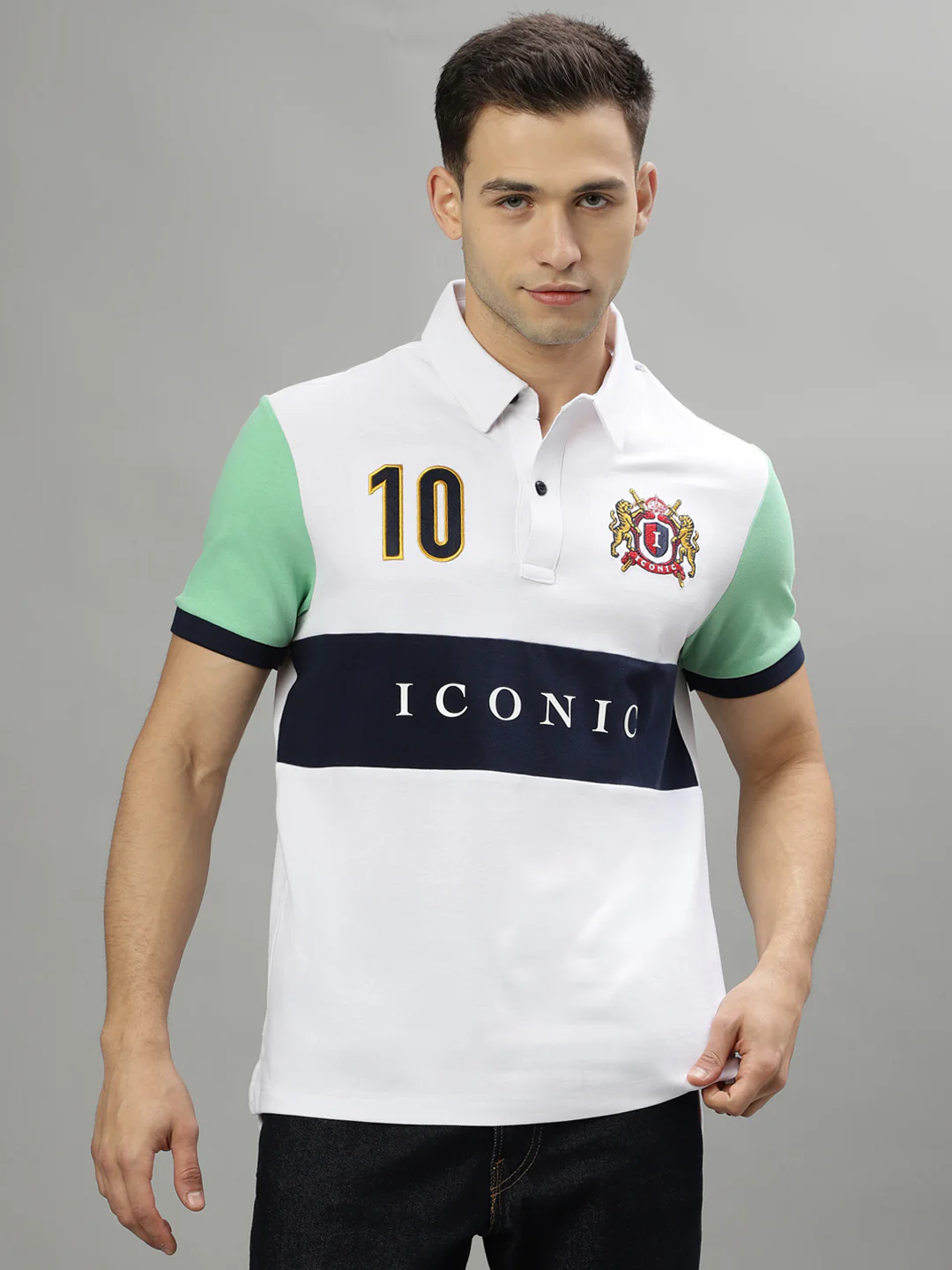 Iconic Multi Logo Regular Fit Polo Tshirt - Image 2