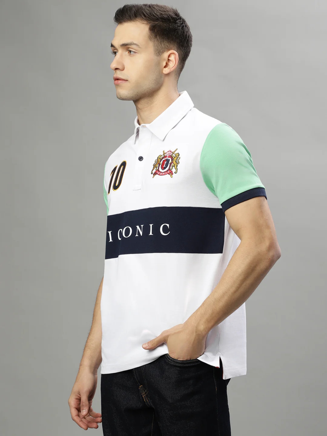 Iconic Multi Logo Regular Fit Polo Tshirt - Image 3