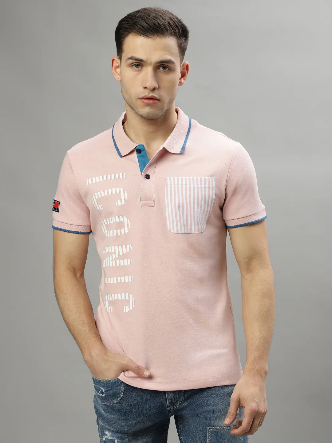 Iconic Pink Logo Regular Fit Polo Tshirt - Image 2