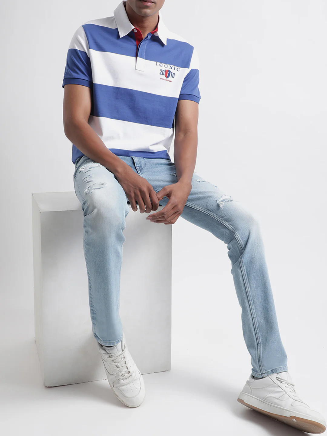 Iconic Multi Striped Regular Fit Polo Tshirt - Image 5