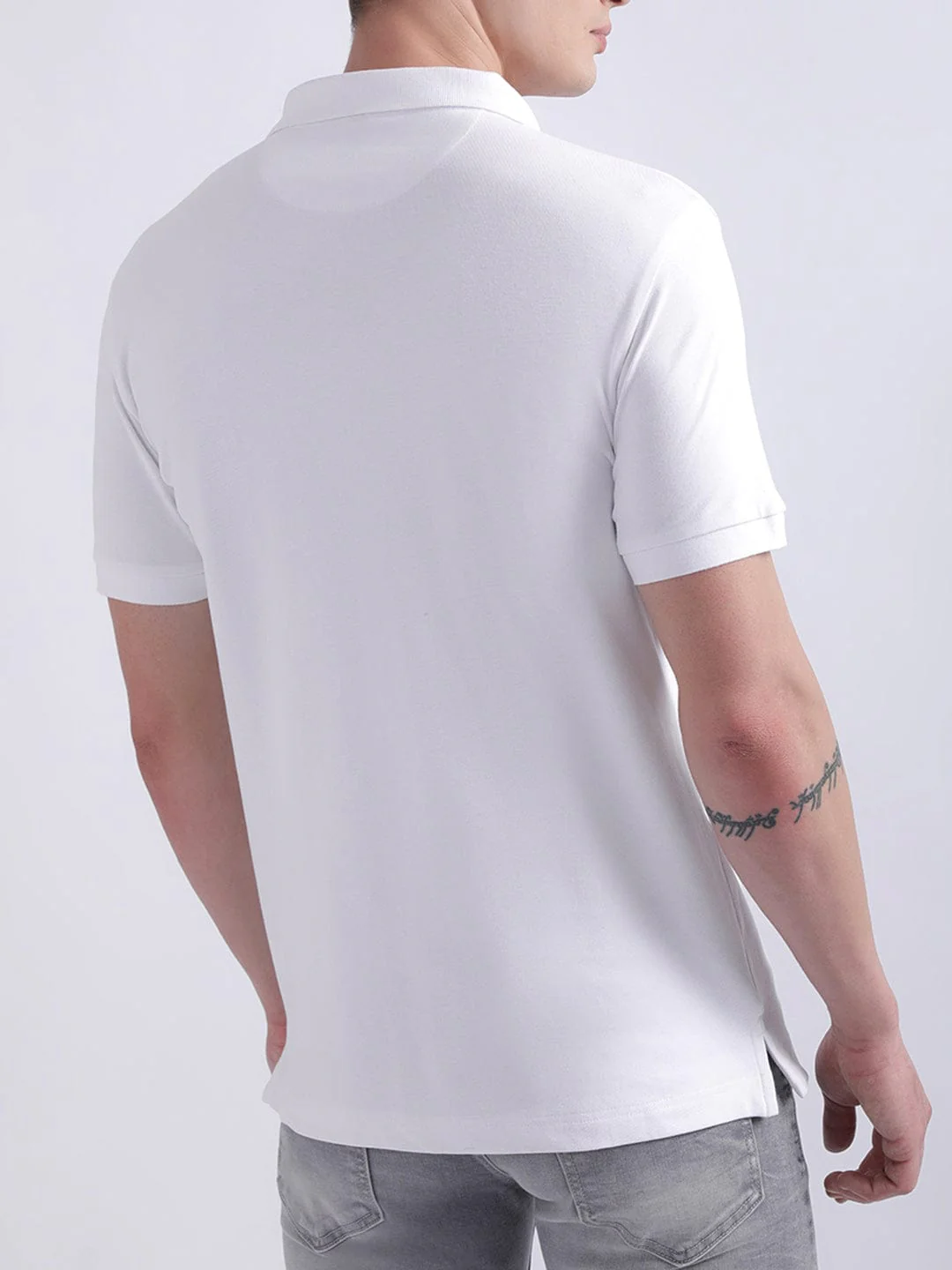 Iconic Men White Polo Tshirt - Image 3