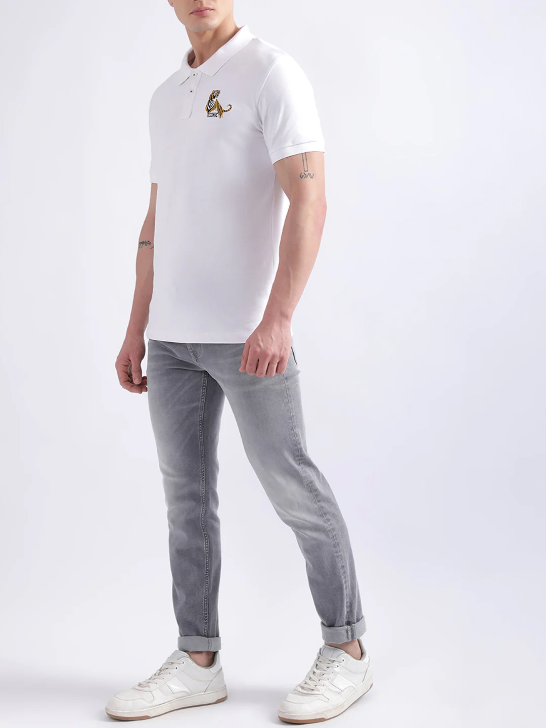 Iconic White Logo Regular Fit Polo Tshirt - Image 5