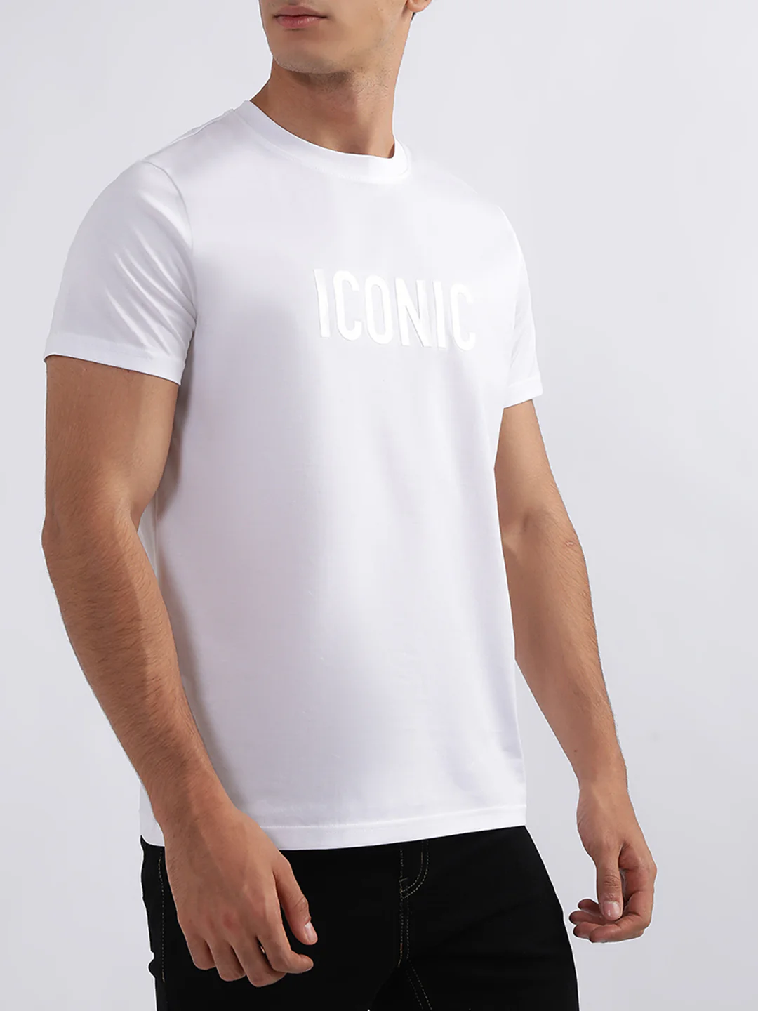 Iconic White Logo Regular Fit Tshirt - Image 2