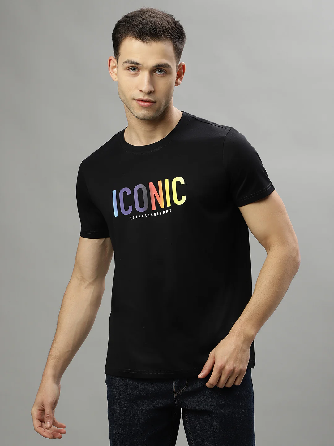 Iconic Black Logo Regular Fit Tshirt - Image 2