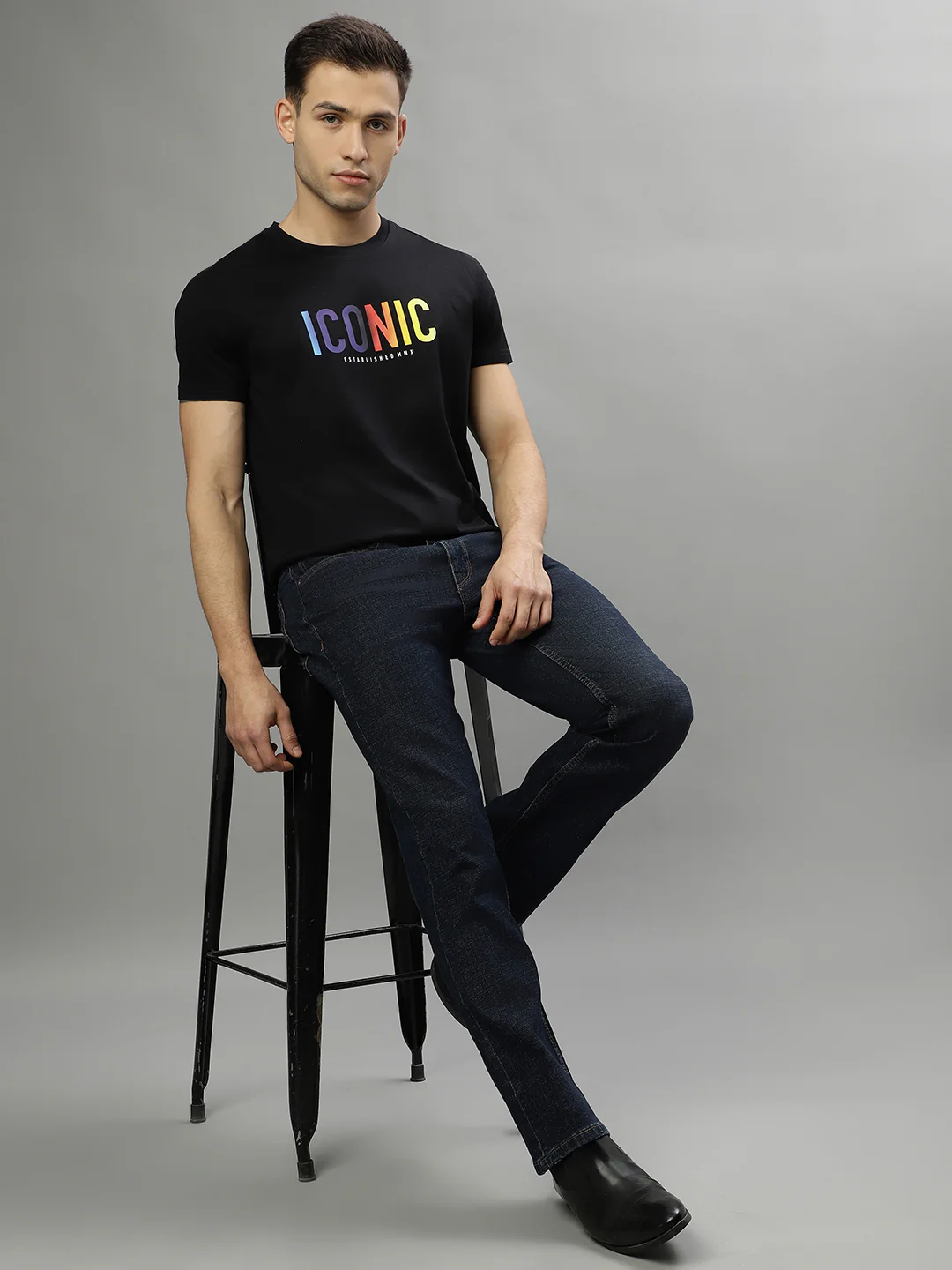 Iconic Black Logo Regular Fit Tshirt - Image 5