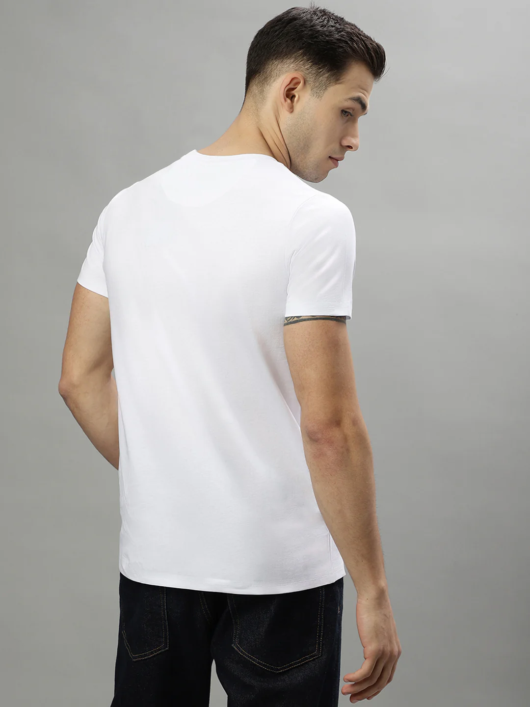 Iconic White Logo Regular Fit Tshirt - Image 4