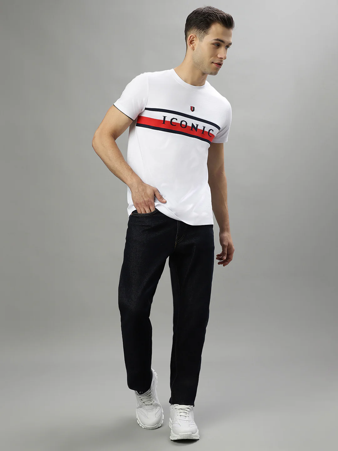 Iconic White Logo Regular Fit Tshirt - Image 5