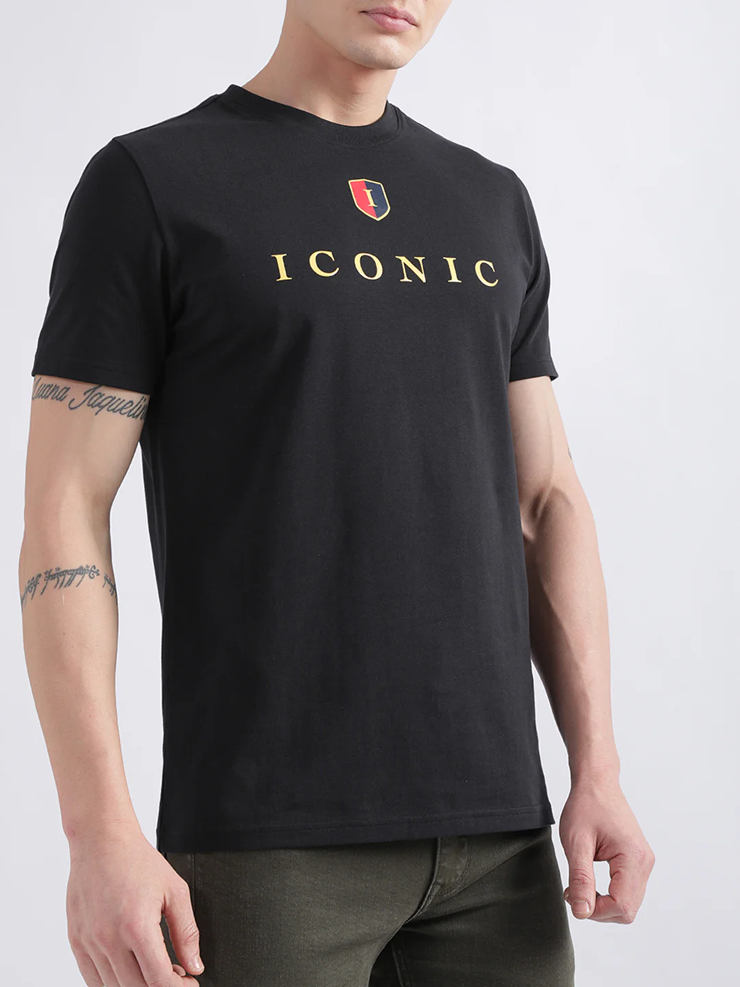 Iconic Black Logo Regular Fit Tshirt - Image 2