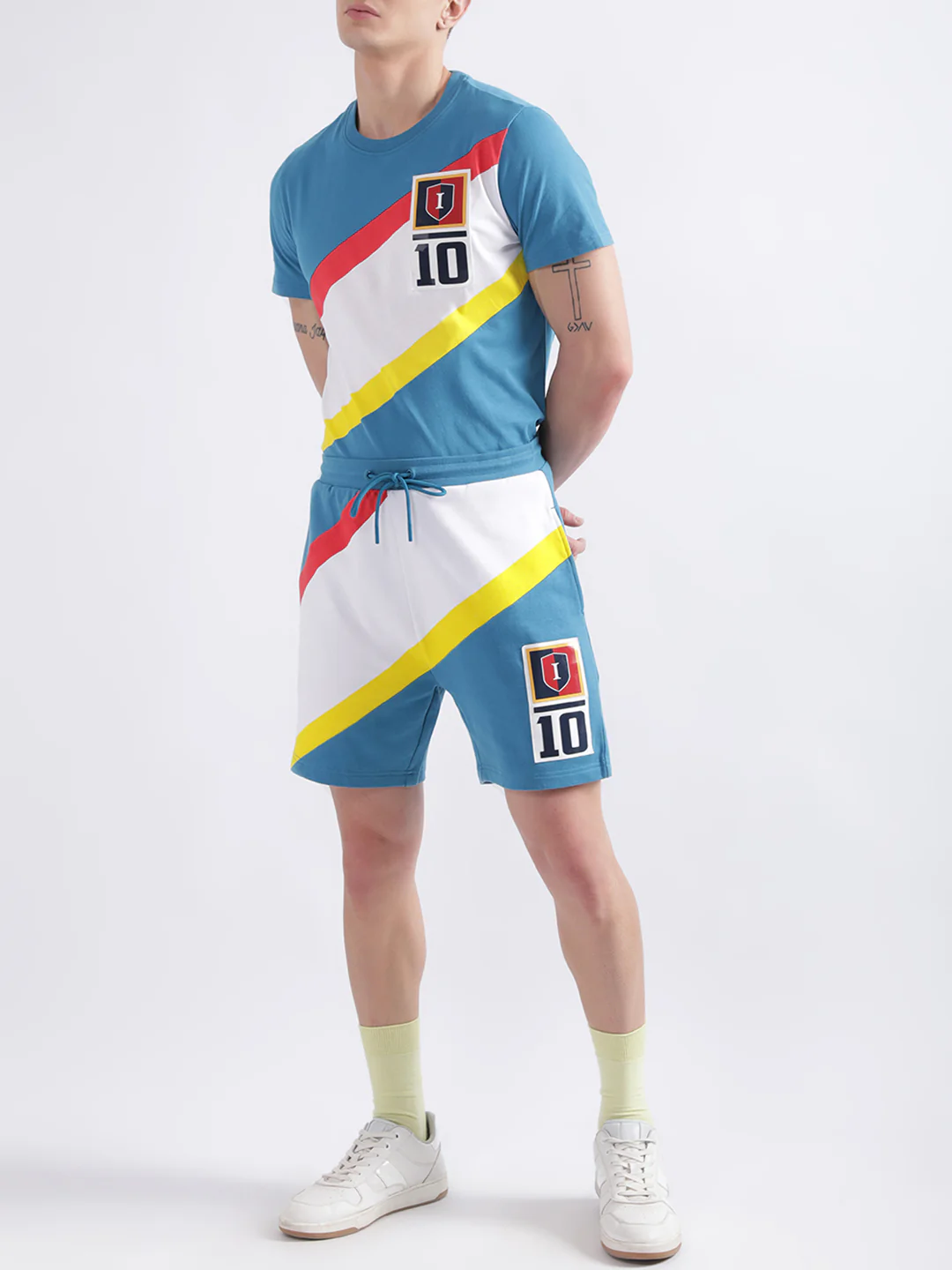Iconic Blue Striped Regular Fit Tshirt - Image 5