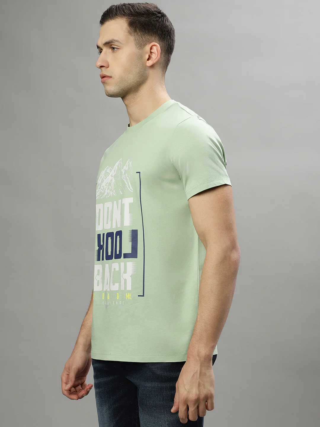 Iconic Green Printed Regular Fit Tshirt - Image 3