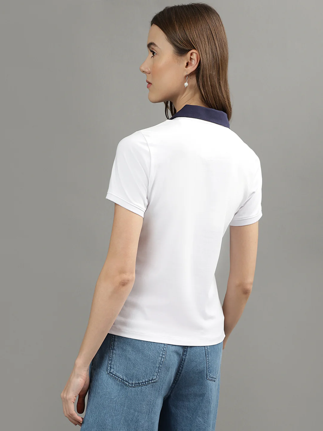 Iconic White Regular Fit Polo Tshirt - Image 4