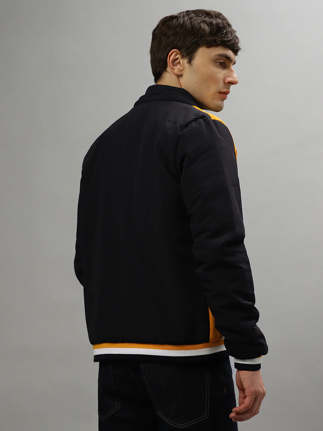 Iconic Men Blue Colorblocked Hooded Full Sleeves Jacket - Image 4