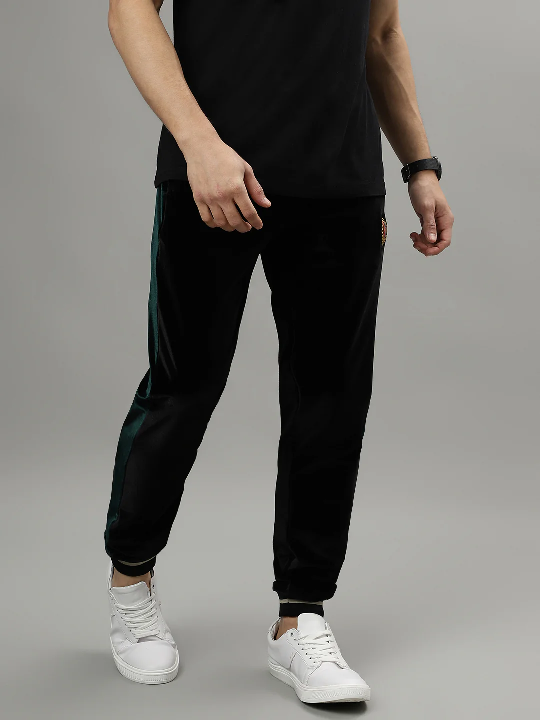 Iconic Men Solid Regular Fit Track Pants - Image 5