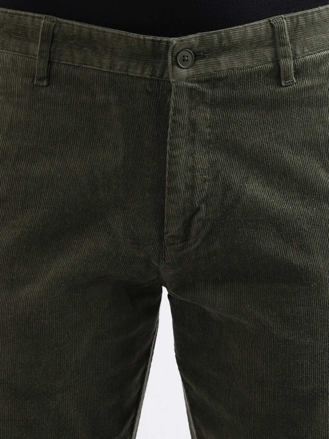 Iconic Men Olive Solid Slim Fit Trouser - Image 4