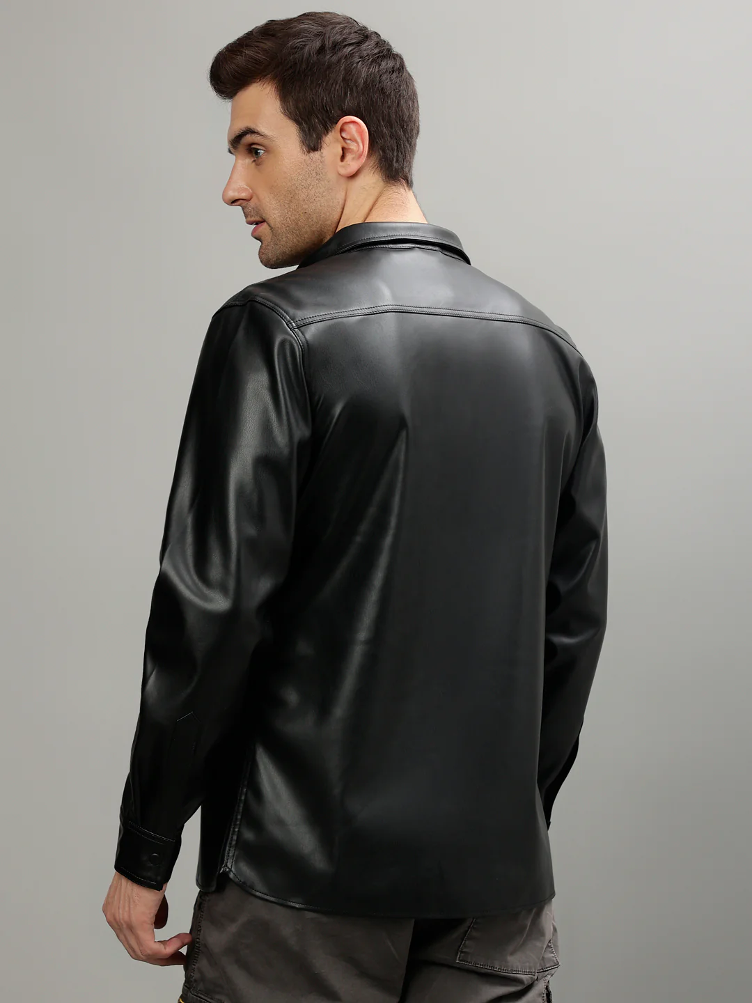 Iconic Black Fashion Regular Fit Shirt - Image 3
