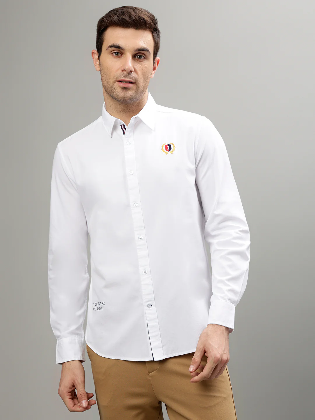 Iconic White Fashion Slim fit Shirt - Image 2