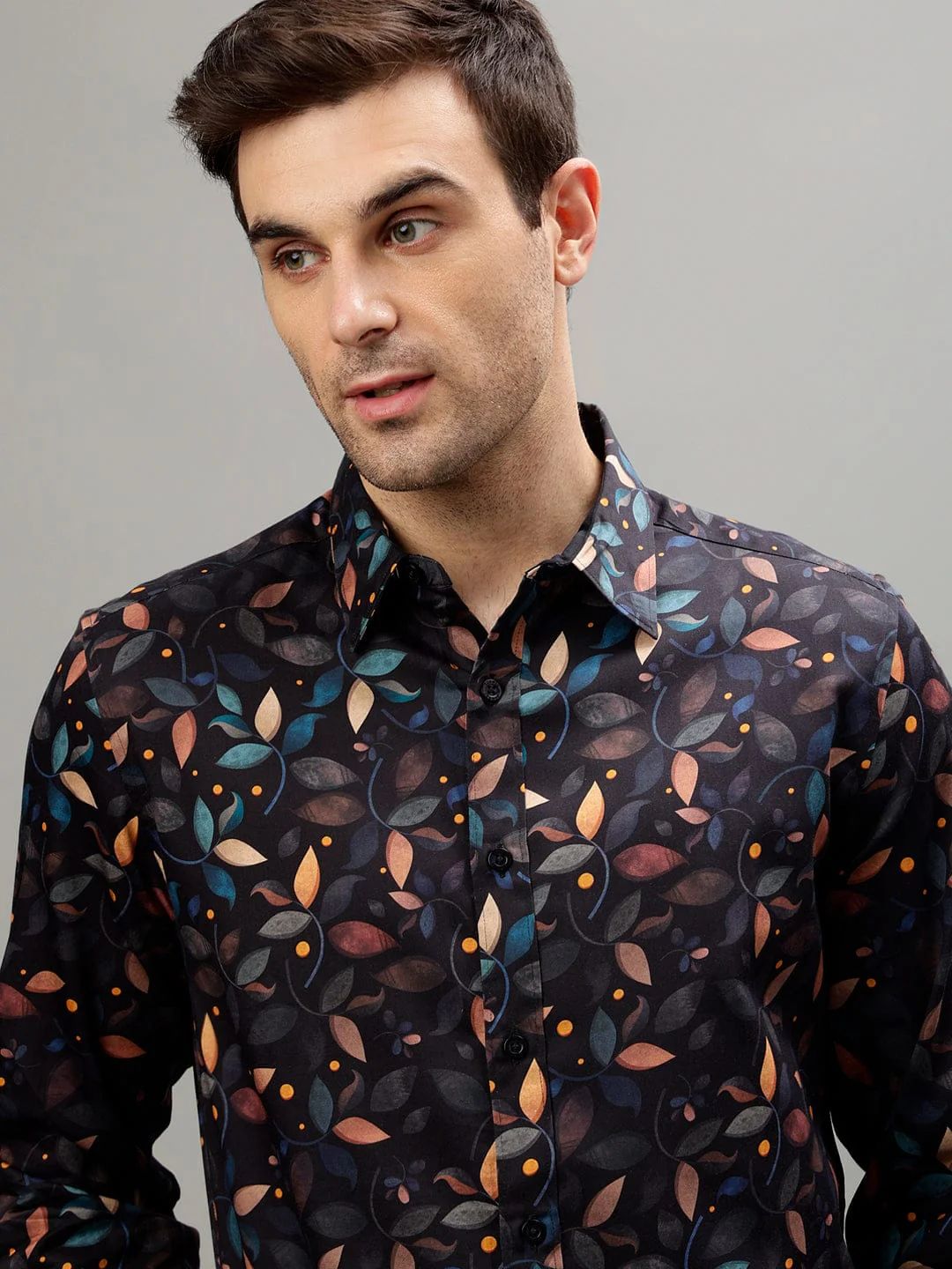 Iconic Men Black Shirt Collar Shirt - Image 6