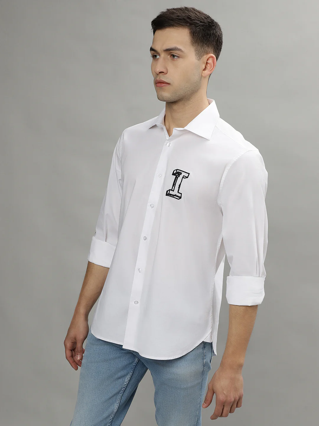 Iconic White Fashion Regular Fit Shirt - Image 2