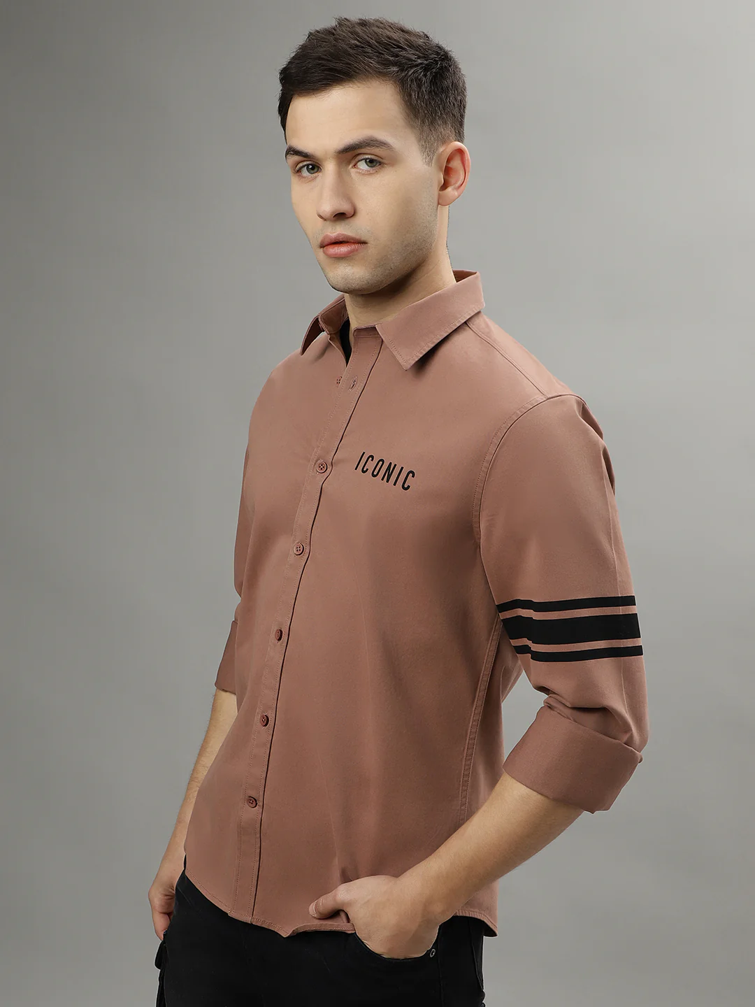 Iconic Dusty Pink Fashion Logo Regular Fit Shirt - Image 2