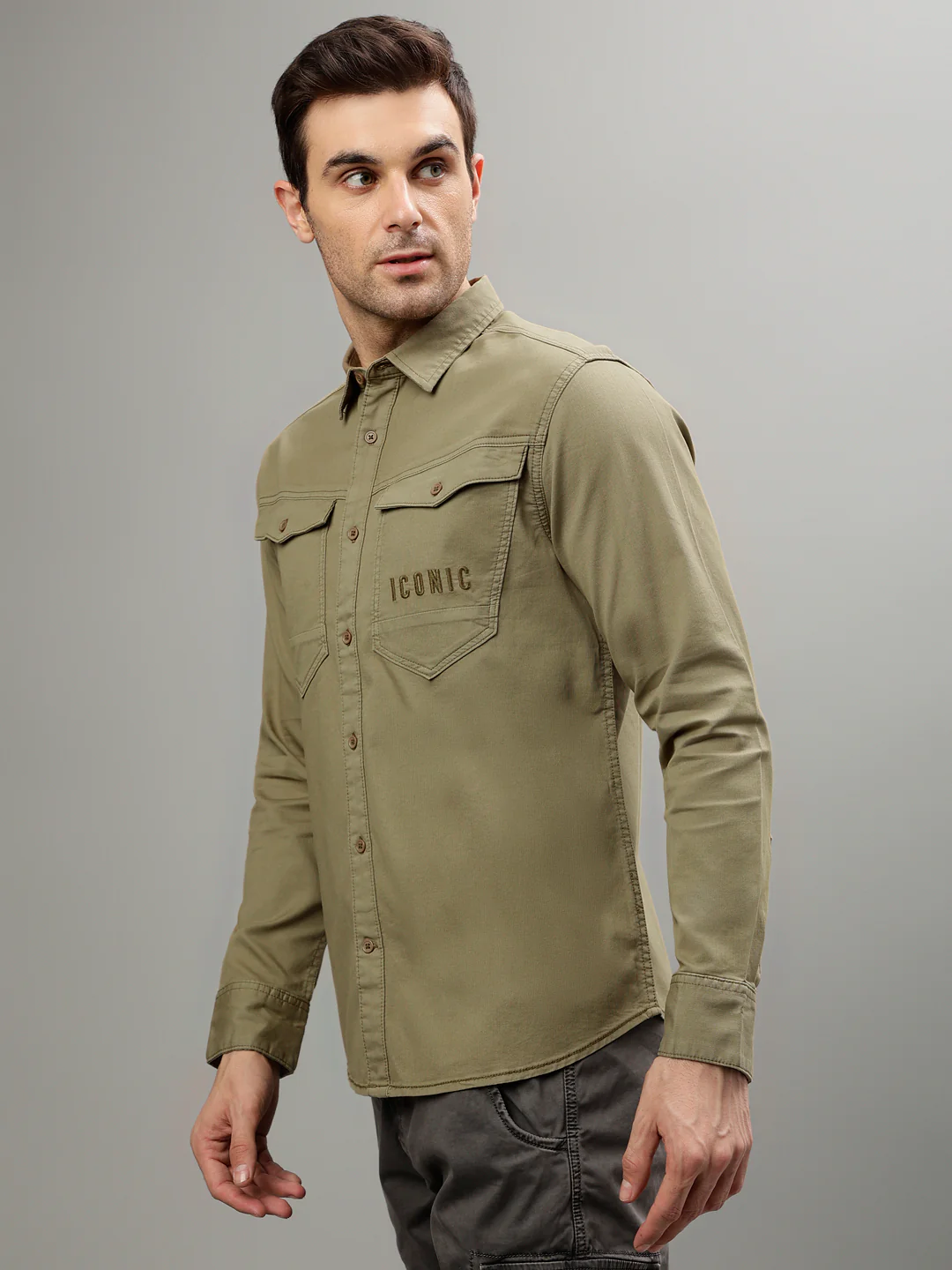 Iconic Brown Fashion Regular fit Shirt - Image 3
