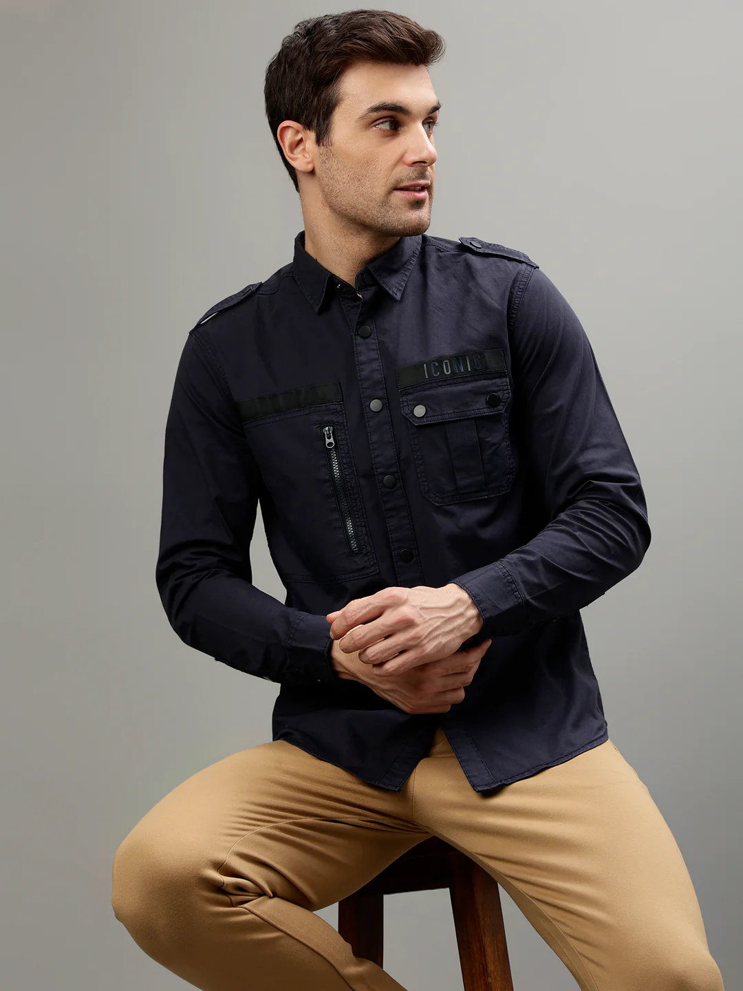 Iconic Blue Fashion Regular fit Shirt