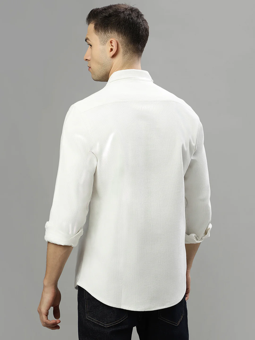 Iconic White Fashion Regular Fit Shirt - Image 4