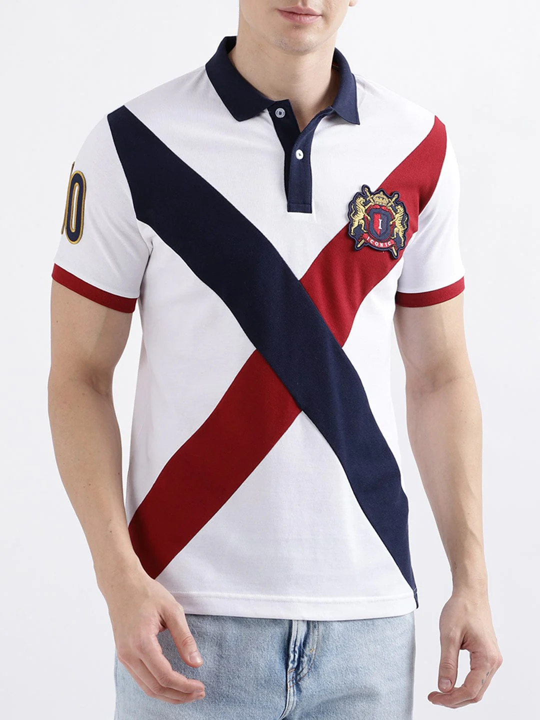 Iconic Men Blue Polo Tshirt