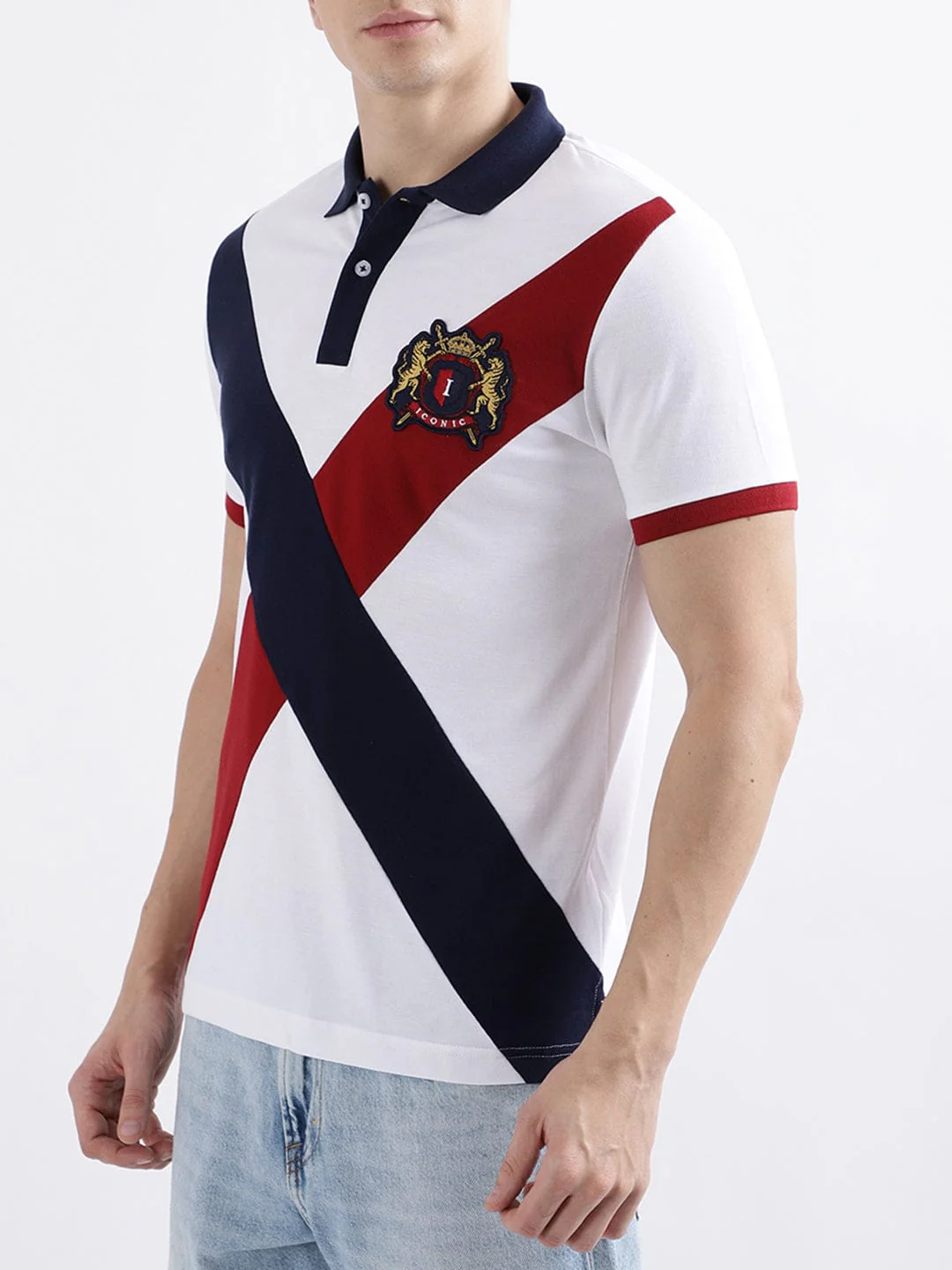 Iconic Men Blue Polo Tshirt - Image 2
