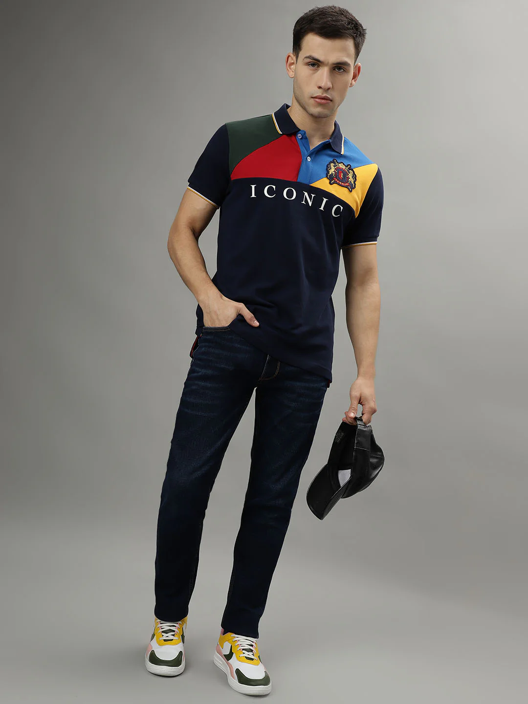 Iconic Multi Color Fashion Logo Regular Fit Polo Tshirt - Image 4