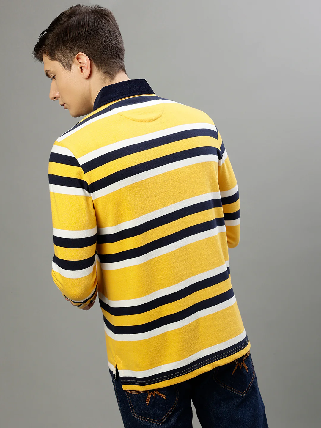 Iconic Multi Color Fashion Striped Regular fit Tshirts - Image 4