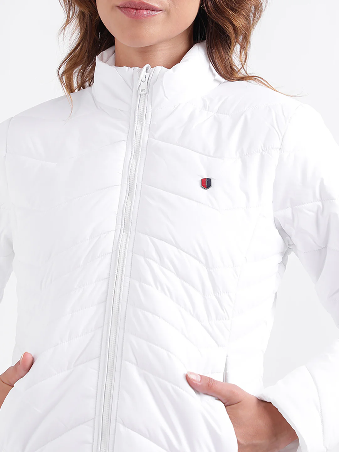 Iconic Women Solid Full Sleeves Stand Collar Jacket - Image 5