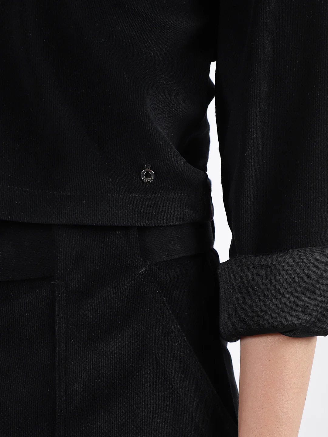 Iconic Women Solid Collar Full Sleeves Jacket - Image 7