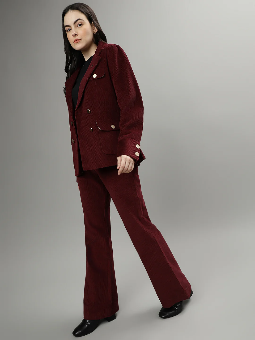 Iconic Women Solid High-rise Regular Fit Trouser - Image 4