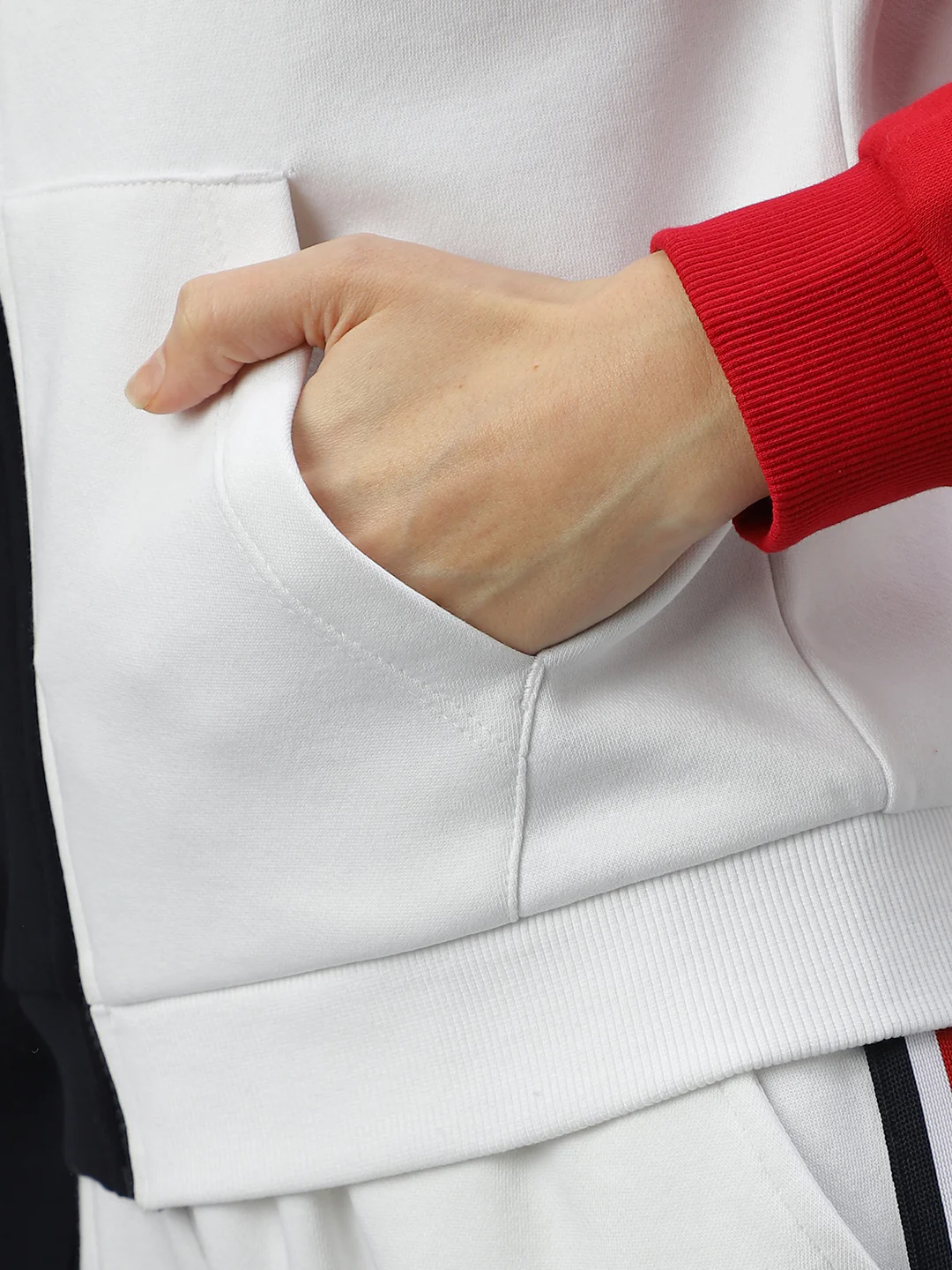 Iconic Women Multicolor Colorblocked Hooded Full Sleeves Jacket - Image 7