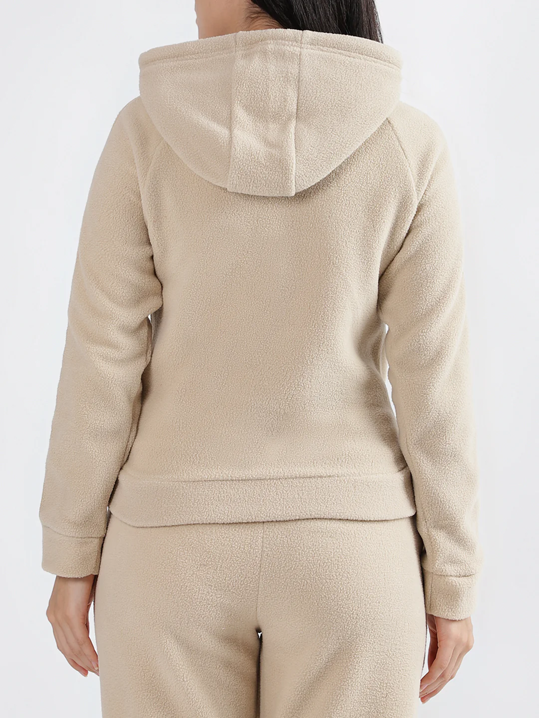 Iconic Women Solid Hooded Full Sleeves Sweatshirt - Image 3