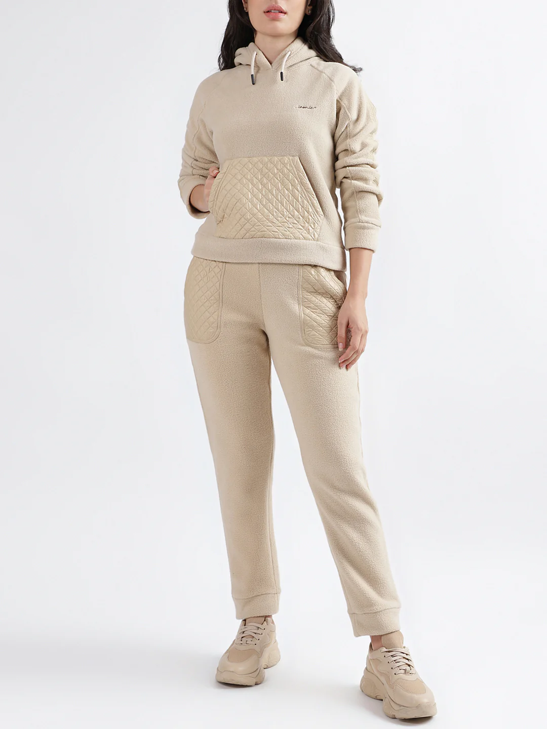 Iconic Women Solid Hooded Full Sleeves Sweatshirt - Image 4