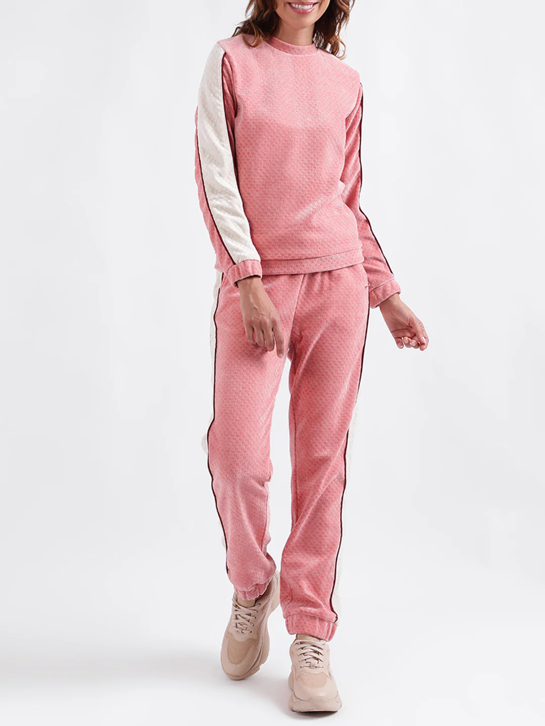 Iconic Women Colour blocked Full Sleeves Mock Neck Sweatshirt - Image 4