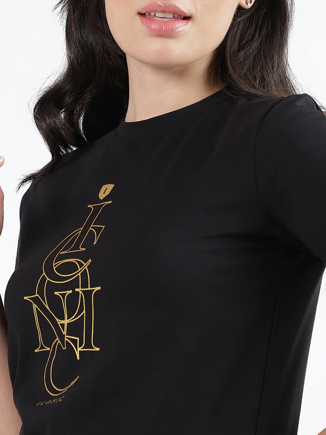 Iconic Black Fashion Regular Fit Tshirt - Image 5