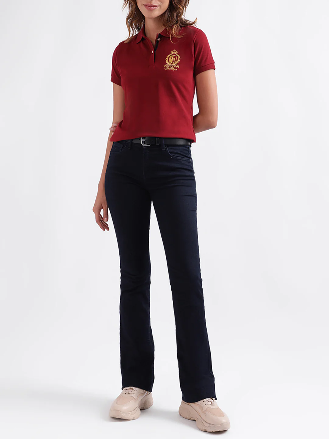 Iconic Maroon Fashion Regular Fit Polo Tshirt - Image 4