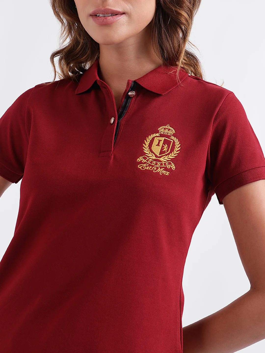 Iconic Maroon Fashion Regular Fit Polo Tshirt - Image 5