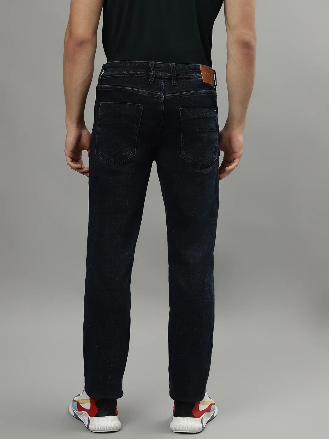 Iconic Men Blue Solid Mid-Rise Slim Fit Jeans - Image 3