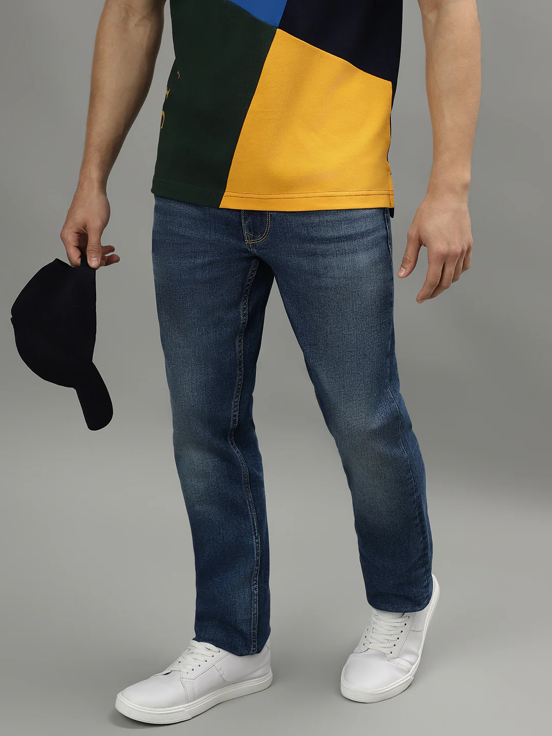 Iconic Men Blue Washed Mid-Rise Skinny Fit Jeans - Image 5
